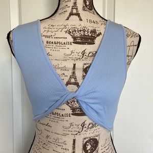 REVERSIBLE RIBBED TWISTED CROPPED TANK